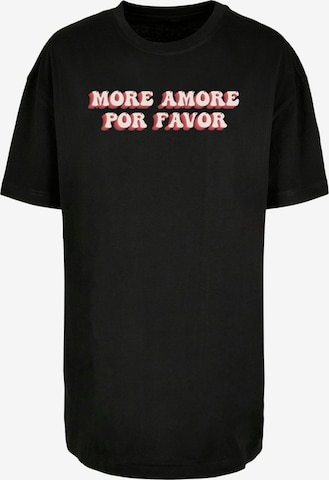 Maglia extra large 'Hugs & Love - More Amore Por Favor' di Merchcode in nero: frontale
