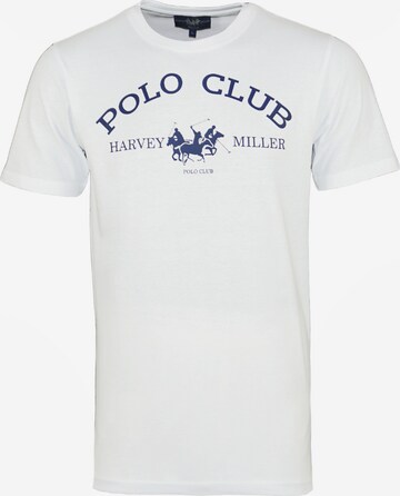 T-Shirt 'Polo Club' HARVEY MILLER en blanc : devant