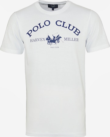 T-Shirt 'Polo Club' HARVEY MILLER en blanc : devant