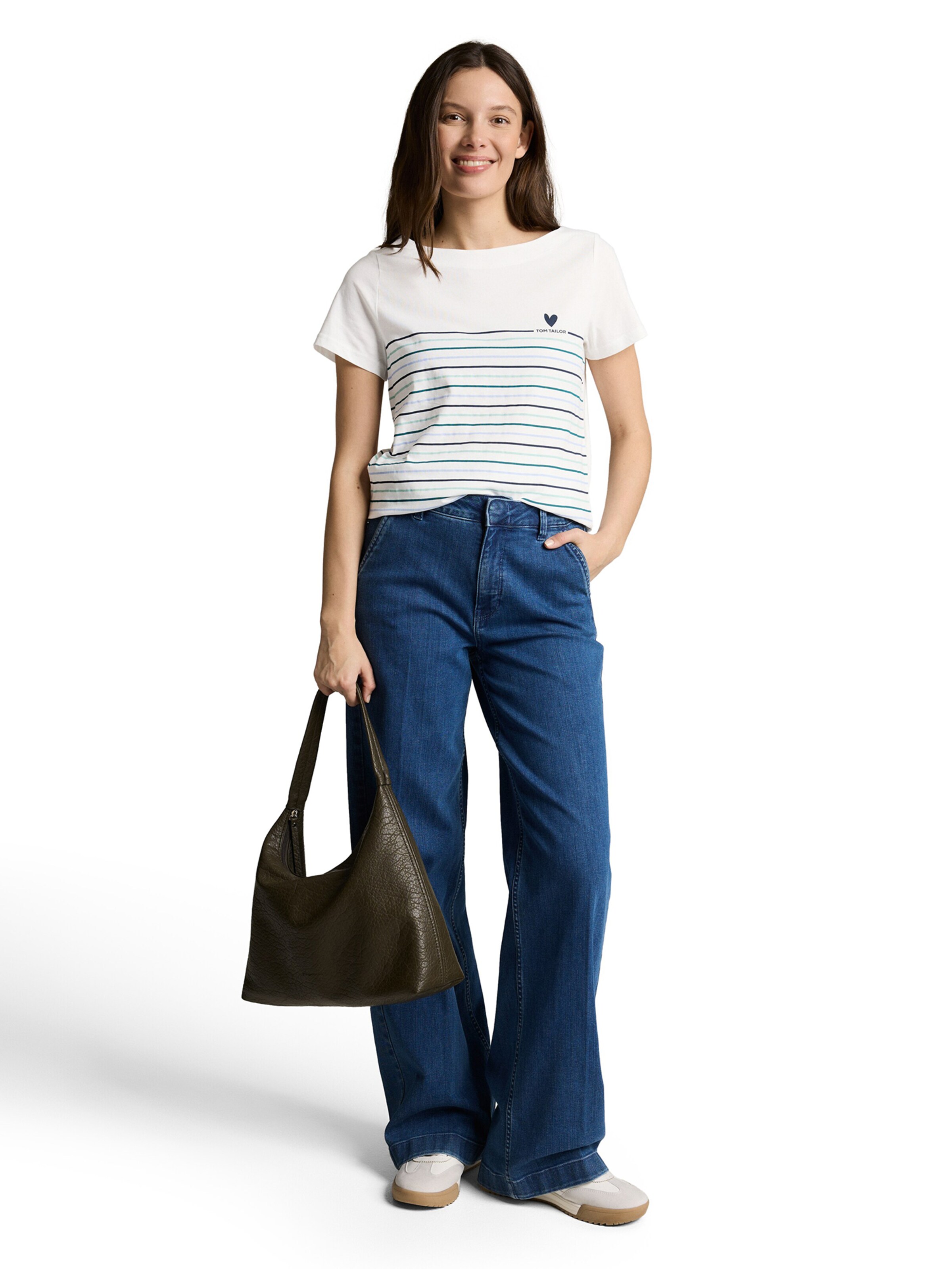 TOM TAILOR T-shirt i vit