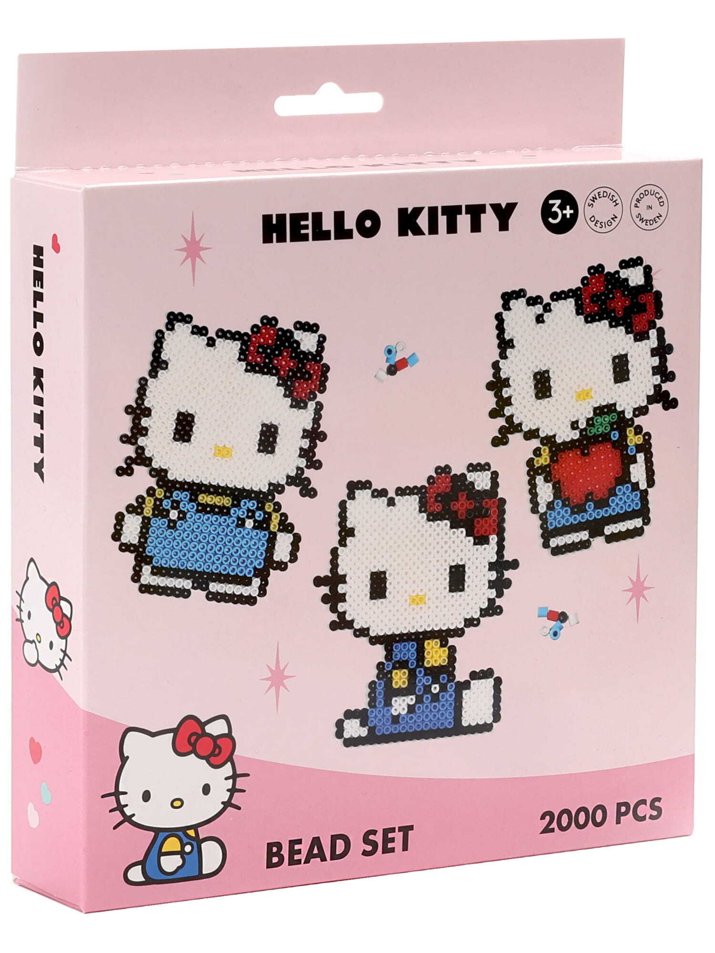 HELLO KITTY Bügelperlen 'Apfel' in Weiß: Vorderseite