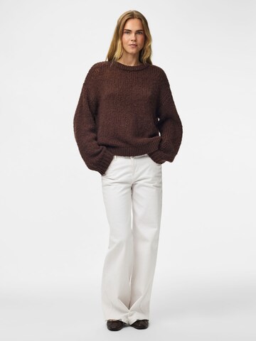 PIECES Sweater 'PCDORTHEA' in Brown