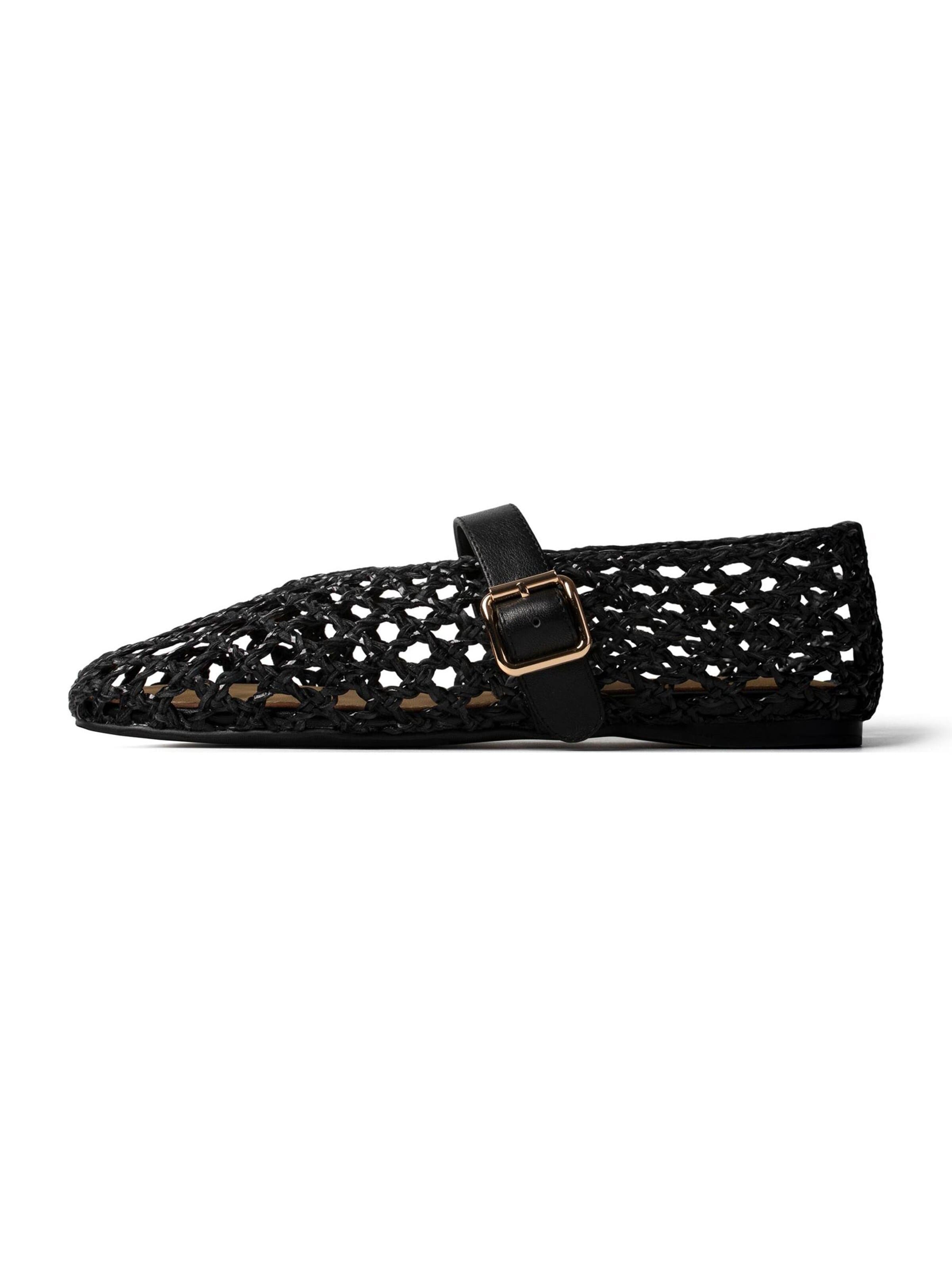 L37 HANDMADE SHOES - Sabrina com tiras 'FOREVER ON A SUNDAY' em preto