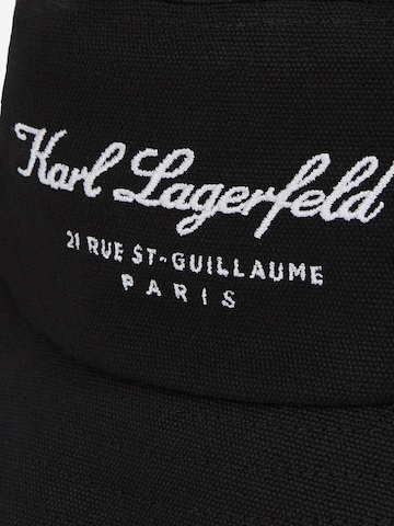 Karl Lagerfeld Шапка с периферия 'Hotel' в черно