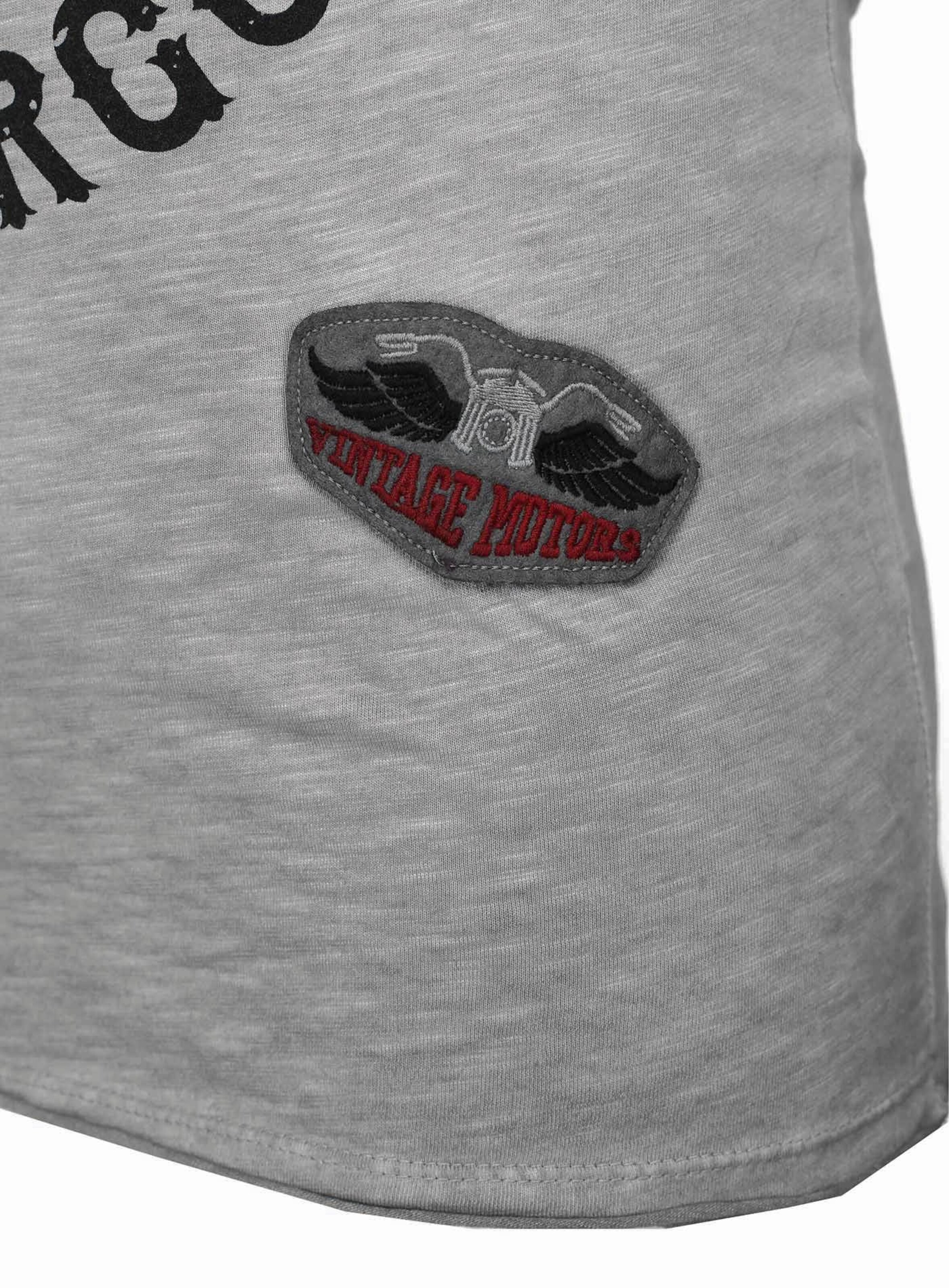 Männer Shirts Key Largo T-Shirt 'HELL RIDERS' in Greige - BU20345