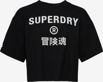Superdry T-shirt 'Code Core' i svart: framsida