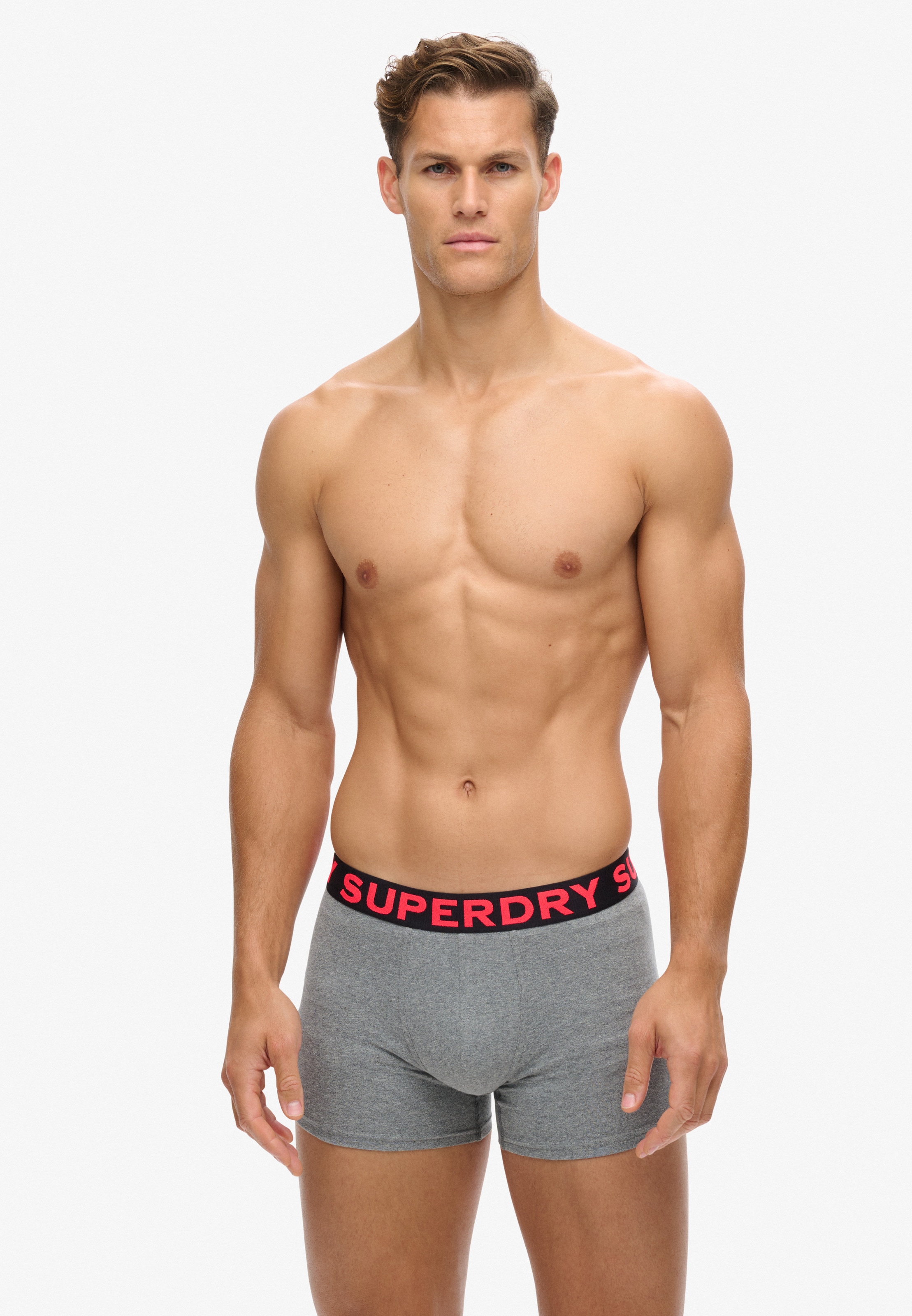 pelēks Superdry Bokseršorti: no priekšpuses