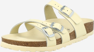 BIRKENSTOCK Muiltjes 'Franca' in Geel: voorkant