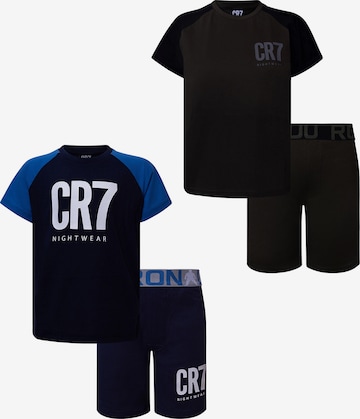 CR7 - Cristiano Ronaldo Nachtkledij ' Basic Short ' in Blauw: voorkant