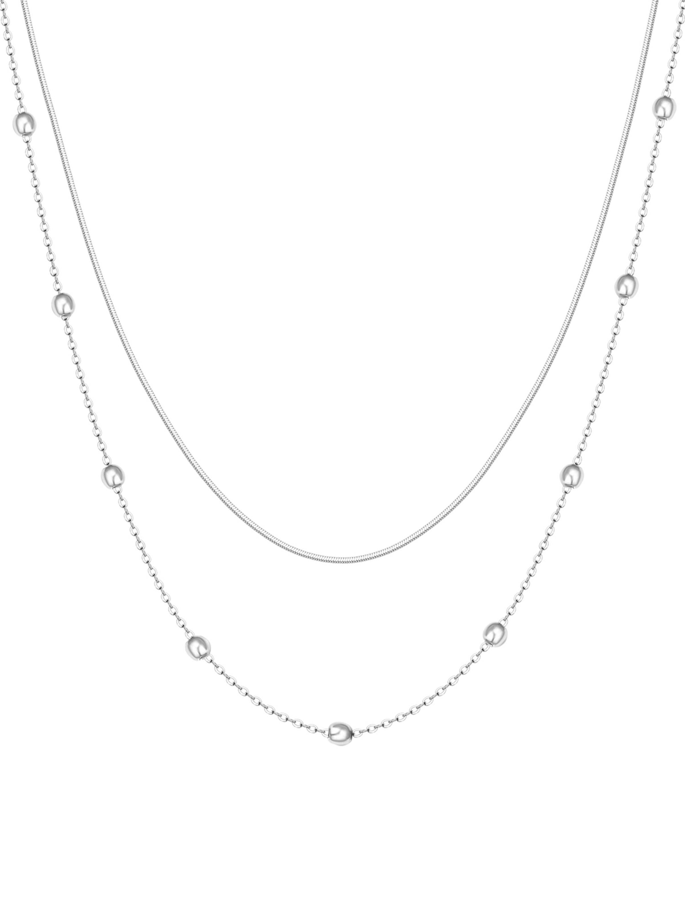 Hey Happiness Necklace 'Bobble' in Silver: front