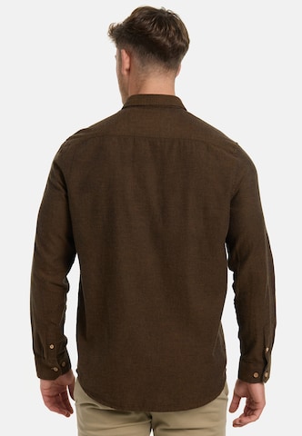 Kronstadt Regular fit Button Up Shirt 'Johan Diego' in Brown