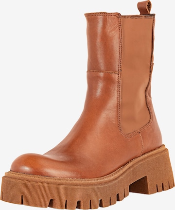 INUOVO Chelsea Boots in Braun: front