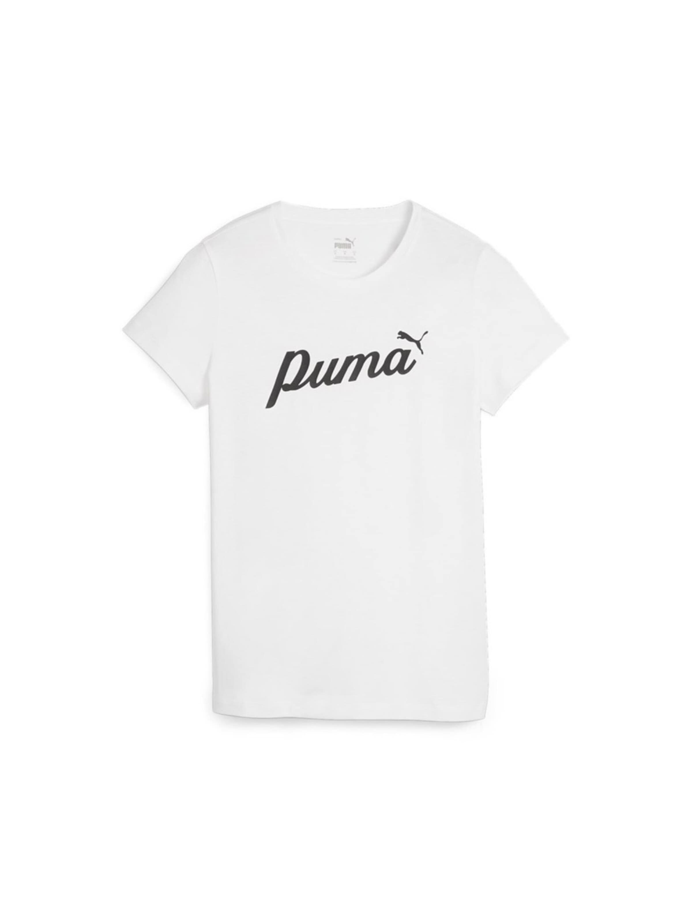 PUMA Shirt 'Ess+ Script'‌‌‌ in Weiß: Vorderseite