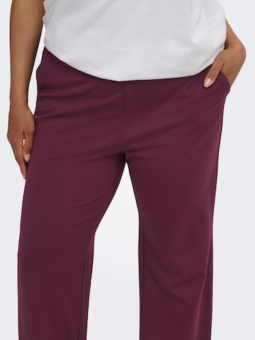 ONLY Carmakoma Loose fit Pants 'CARGOLDTRASH' in Red