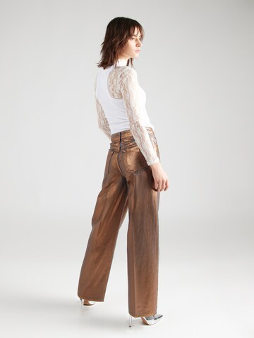 DRYKORN Wide leg Jeans 'MEDLEY' i brun