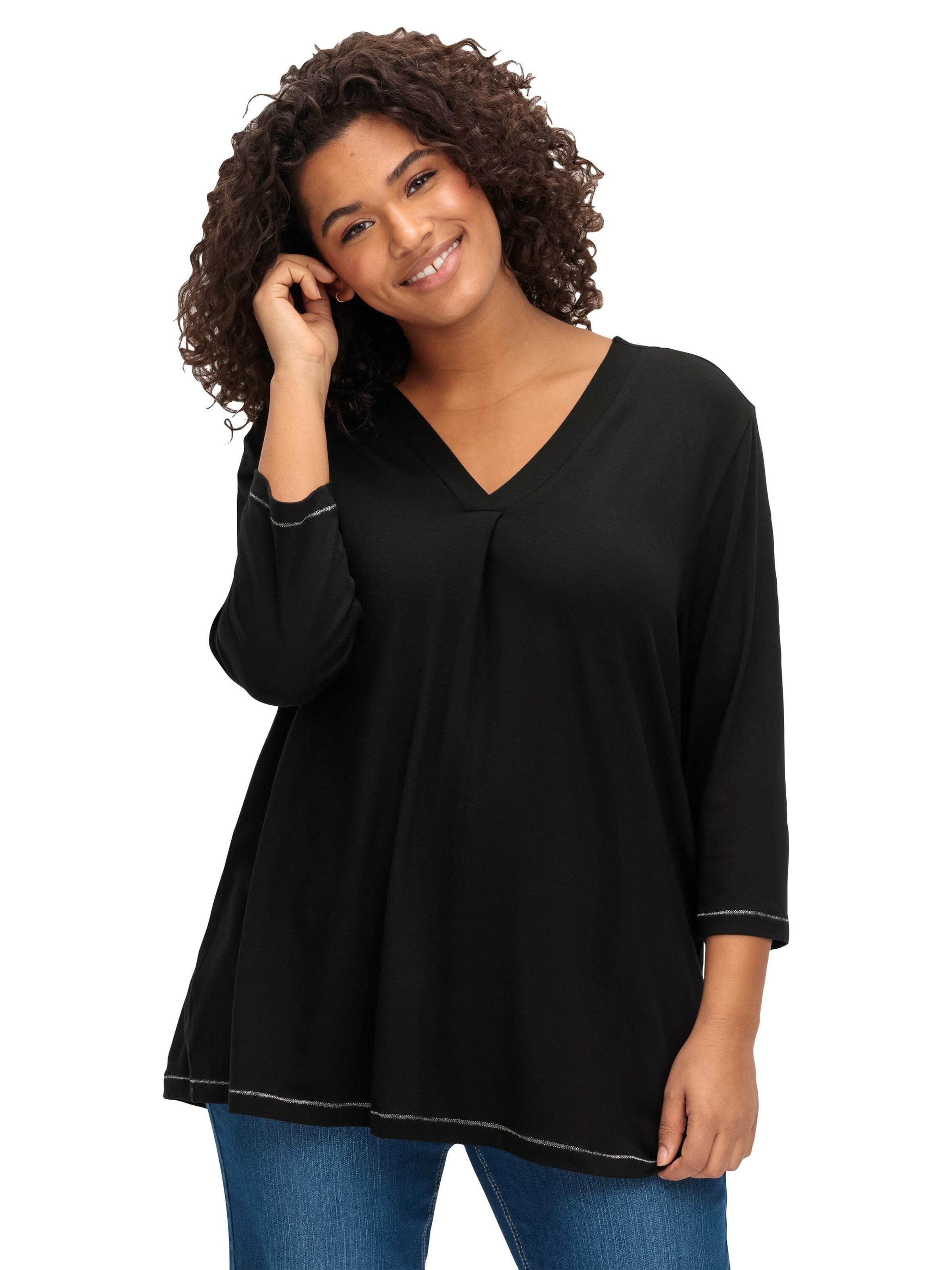 melns SHEEGO Blūze: no priekšpuses