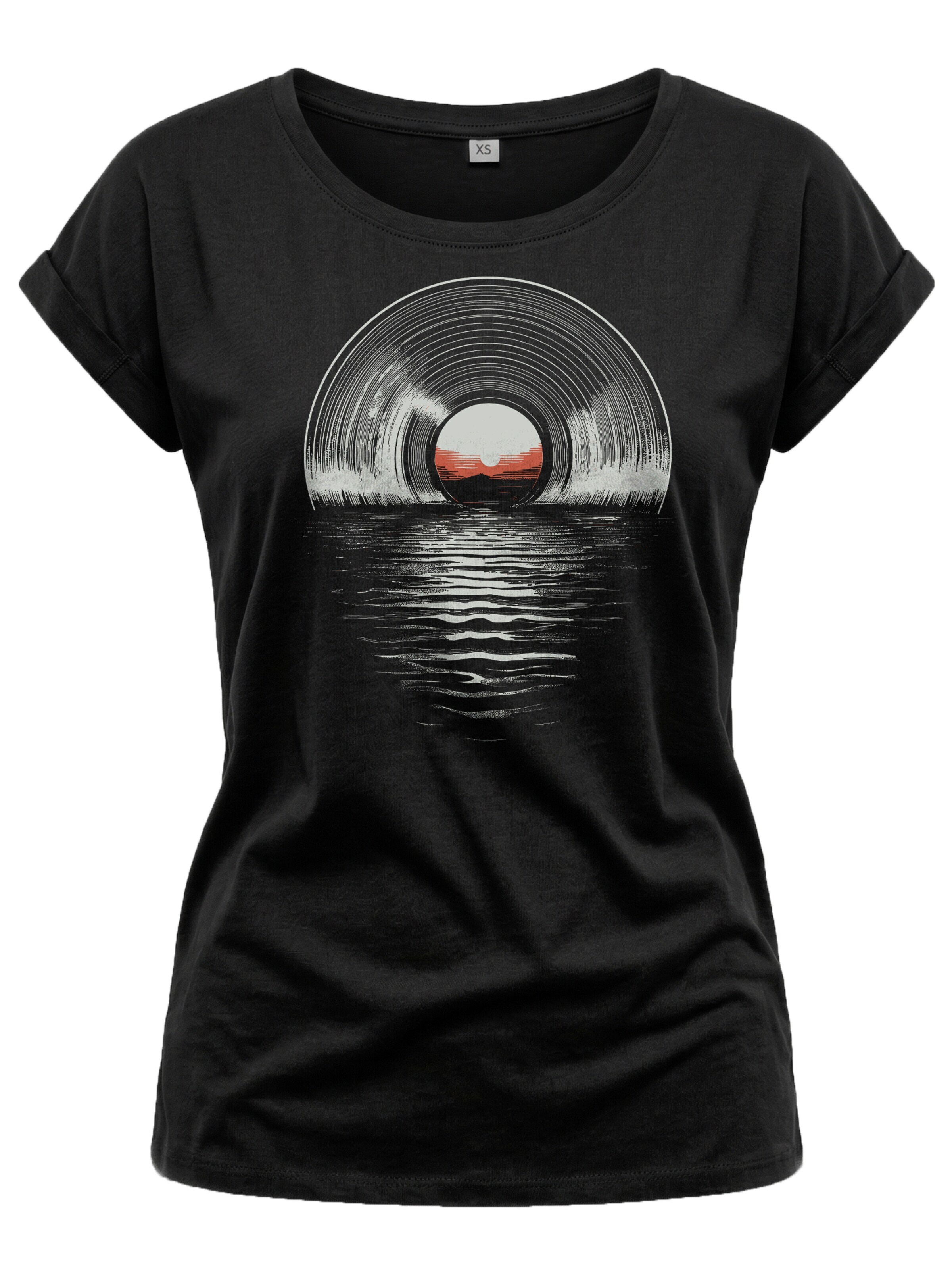 MAKAYA Shirt 'Sea Record' in Black: front