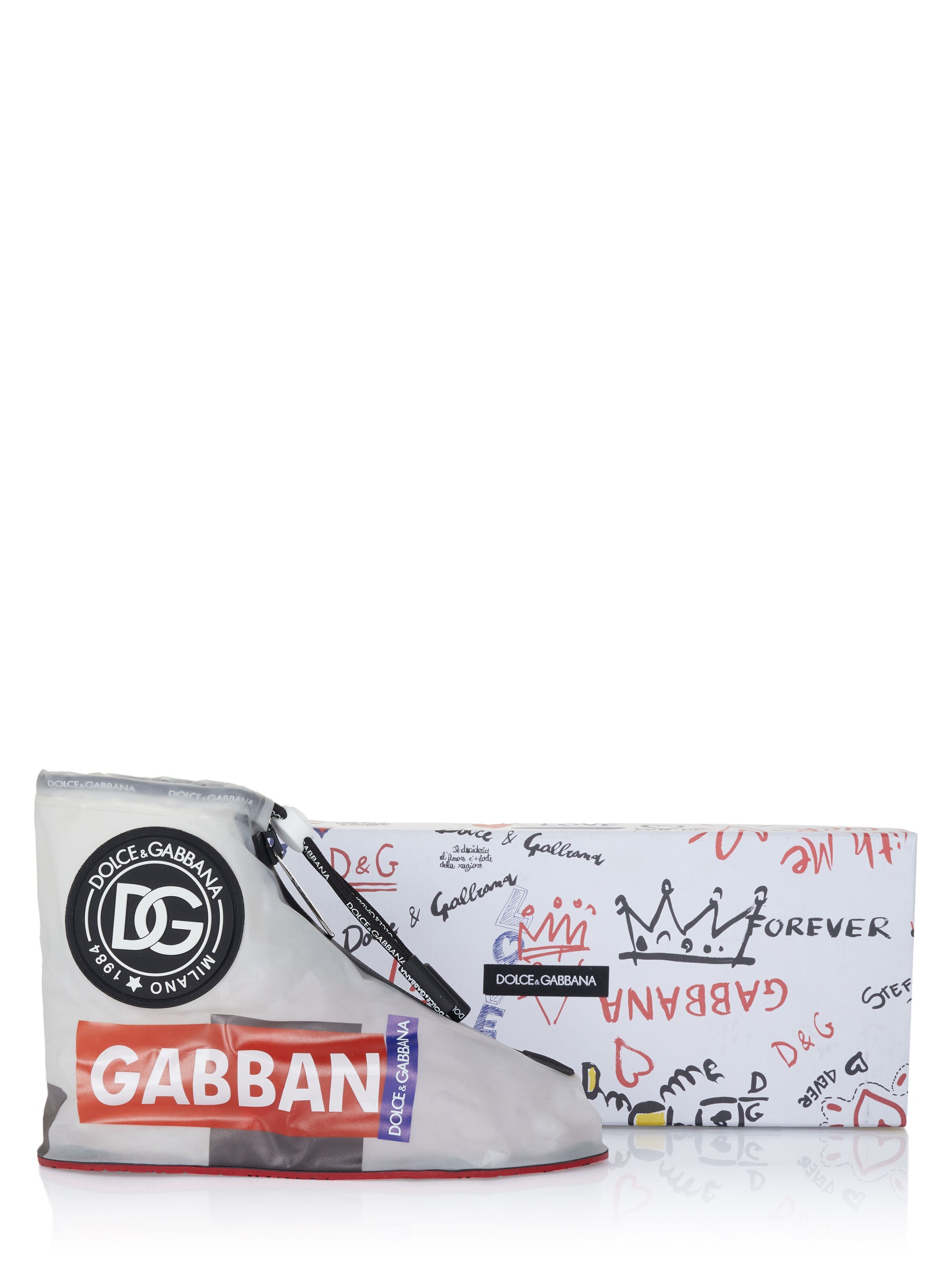 DOLCE & GABBANA Hög sneaker 'Dolce & Gabbana Galoschen transparent' i transparent