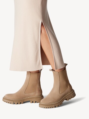 Chelsea Boots Tamaris en beige : devant