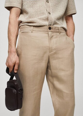 MANGO MAN Slim fit Chino Pants 'Oyster' in Beige