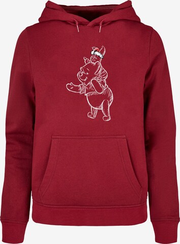 ABSOLUTE CULT Sweatshirt 'Winnie The Pooh - Piglet Christmas' in Rot: predná strana