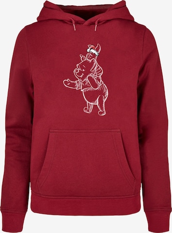 ABSOLUTE CULT Sweatshirt 'Winnie The Pooh - Piglet Christmas' in Rood: voorkant