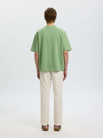SELECTED T-Shirt 'SLHOscar' in Grün