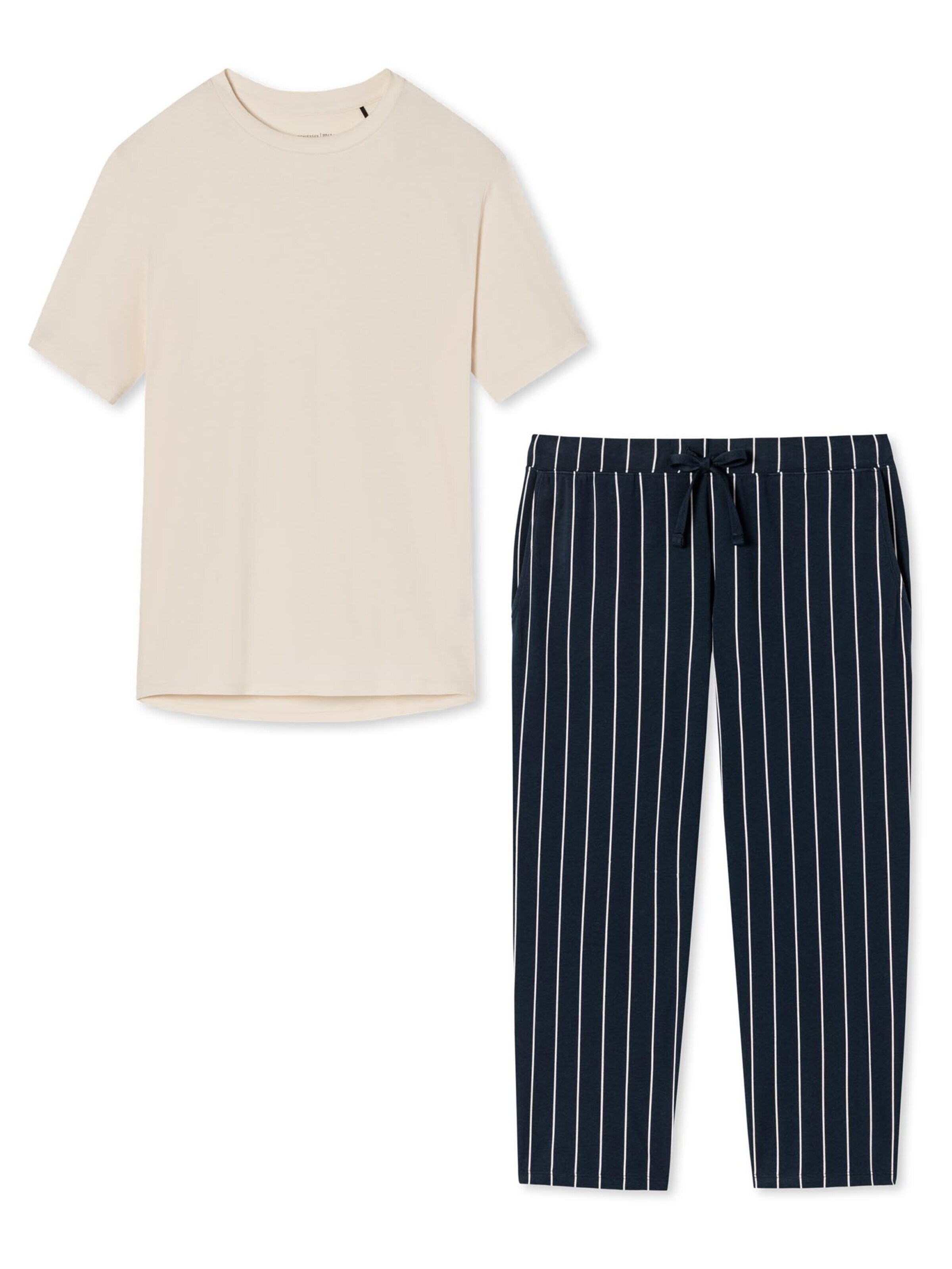 SCHIESSER Pyjama 'Cotton' in Gemengde kleuren: voorkant