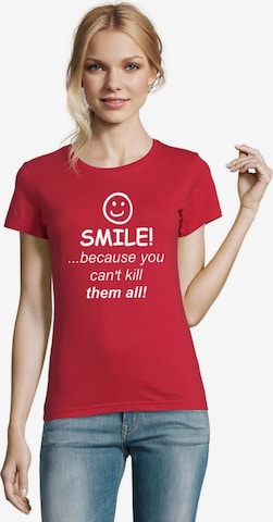 Blondie & Brownie Shirt 'SmileKill' in Red: front