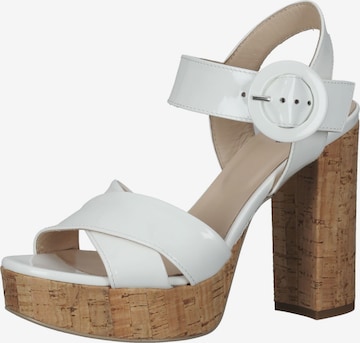 Nero Giardini Strap Sandals in White: front