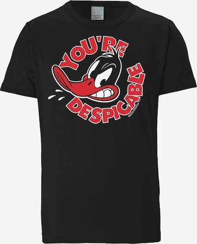 LOGOSHIRT T-Shirt 'Looney Tunes - Daffy Duck' in schwarz, Produktansicht