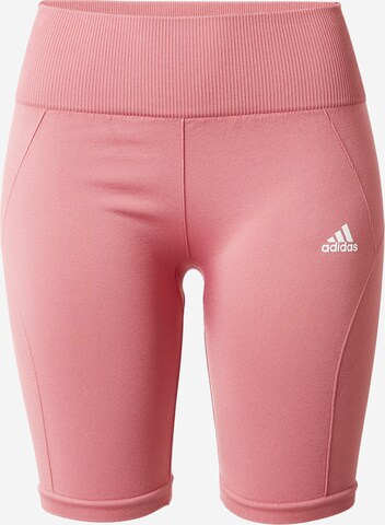 Skinny Pantalon de sport ADIDAS SPORTSWEAR en rose : devant
