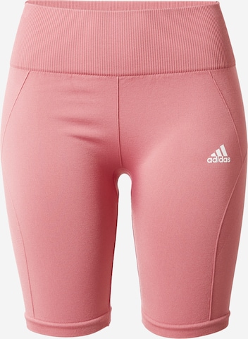 Skinny Pantalon de sport ADIDAS SPORTSWEAR en rose : devant