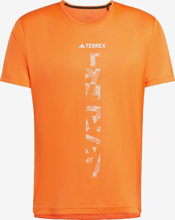 ADIDAS TERREX Functioneel shirt 'Agravic' in Oranje: voorkant