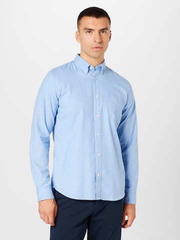 Matinique Regular fit Риза 'Trostol' в синьо: отпред