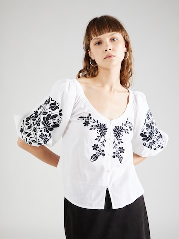 Warehouse Blouse in White: front