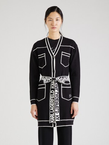 Karl Lagerfeld Strickjacke in Schwarz: predná strana