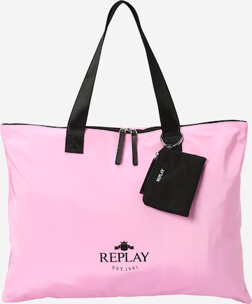 REPLAY Torba shopper w kolorze różowy: przód