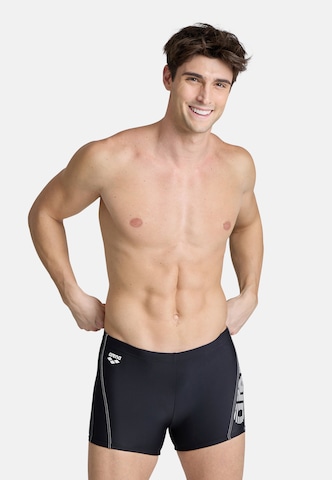 ARENA Athletic Swim Trunks 'EVO' in Black: front