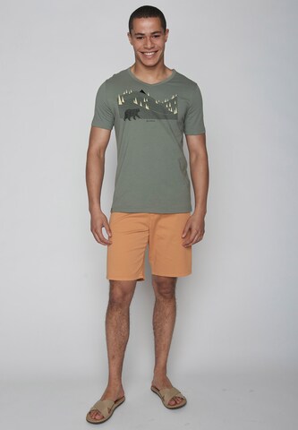 Maglietta 'Animal Bearland' di GREENBOMB in verde