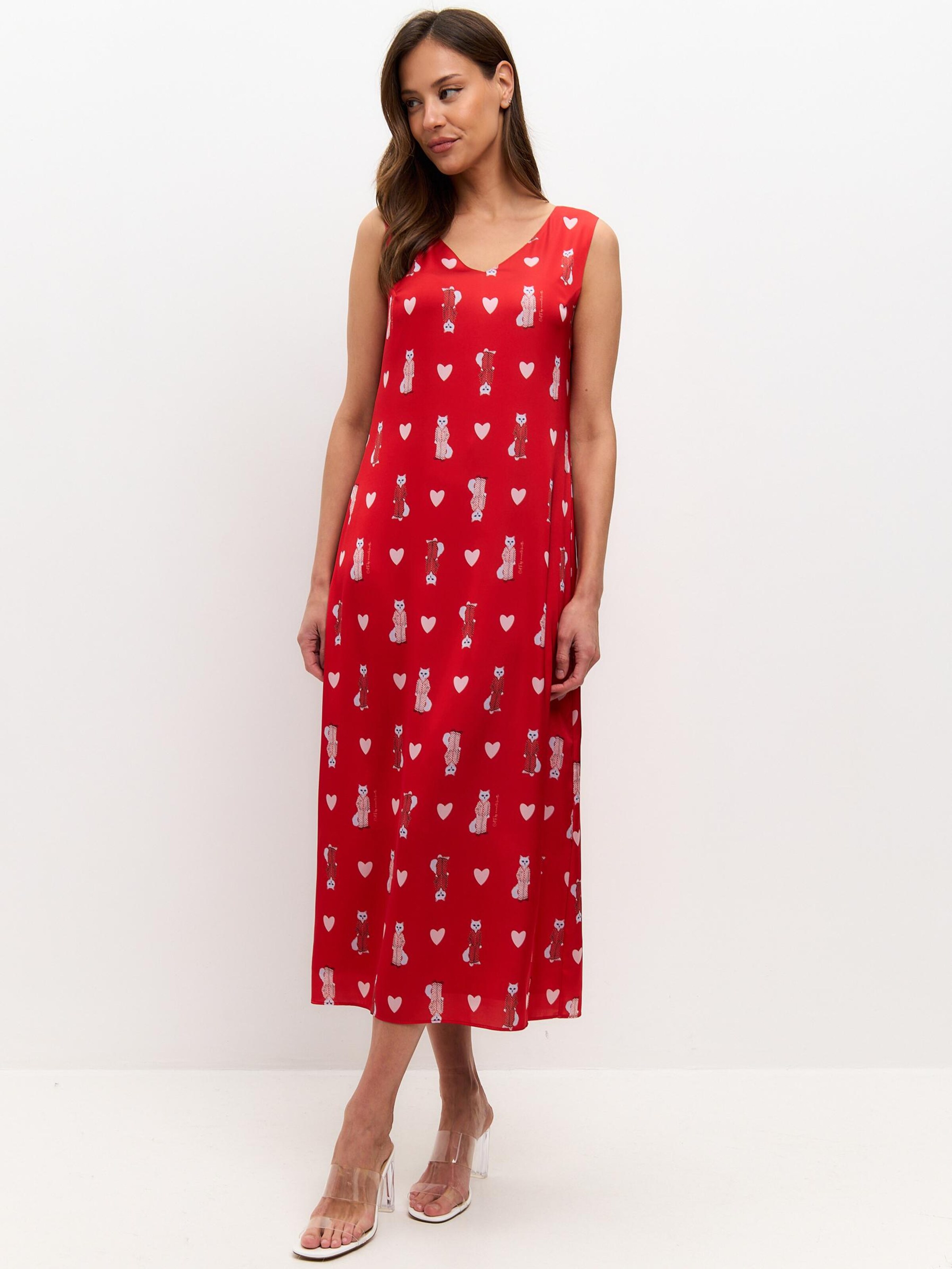 Cat e Lolette Kesämekko 'Loungewear dress' värissä punainen