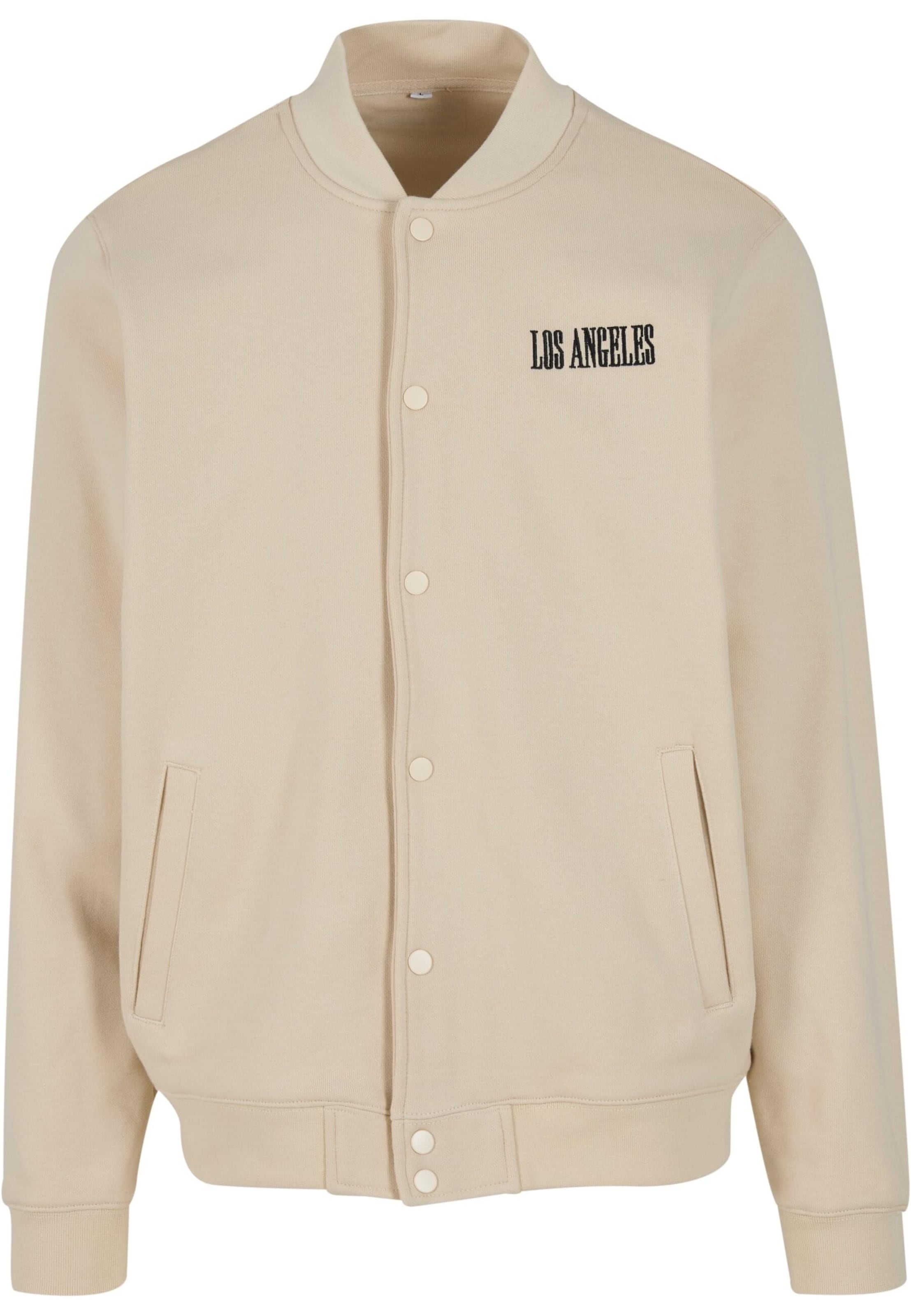 Veste mi-saison 'Los Angeles EMB' Mister Tee en beige : devant