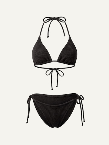 ZUBEK Balconette Bikini 'Women's Merino Wool Triangle Bikini Set – Black' i sort
