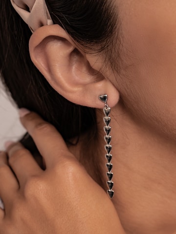 Hey Happiness Ohrringe 'Heart Cascade' in Silber