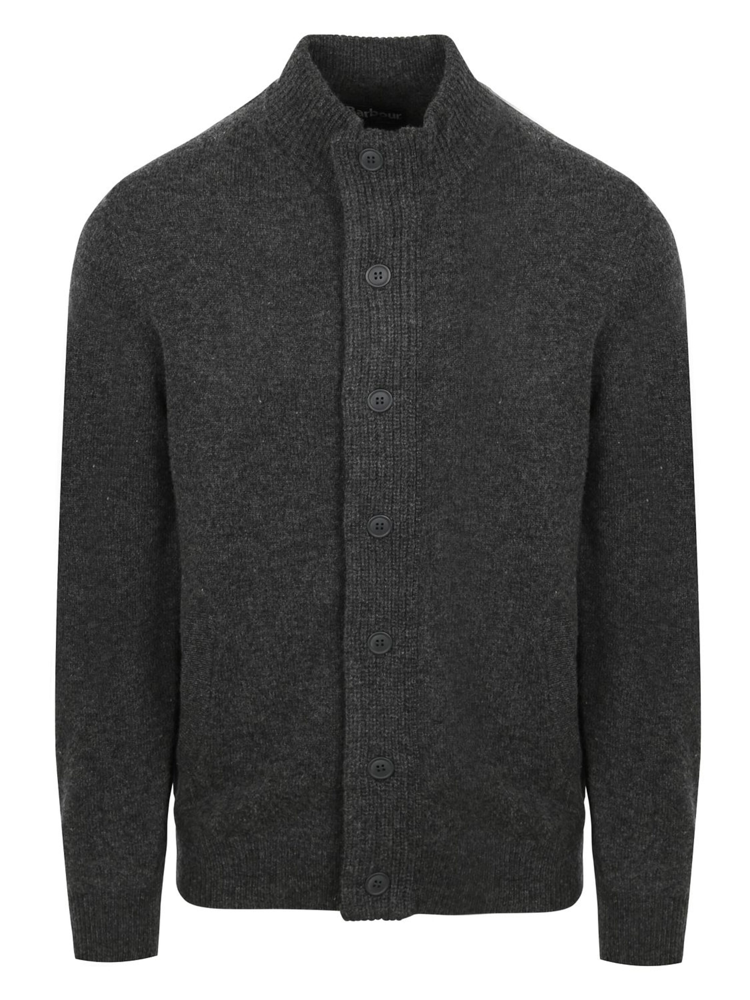 Barbour Knit Cardigan in Grey: front