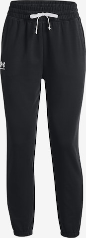 UNDER ARMOUR Workout Pants in Black: front