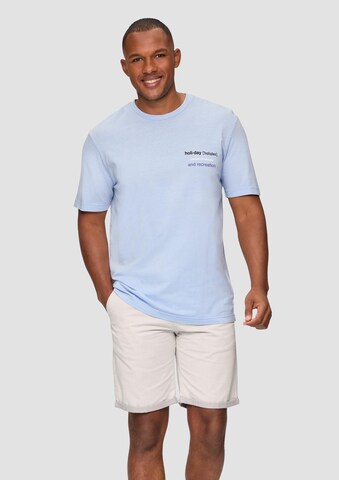 T-Shirt QS en bleu : devant