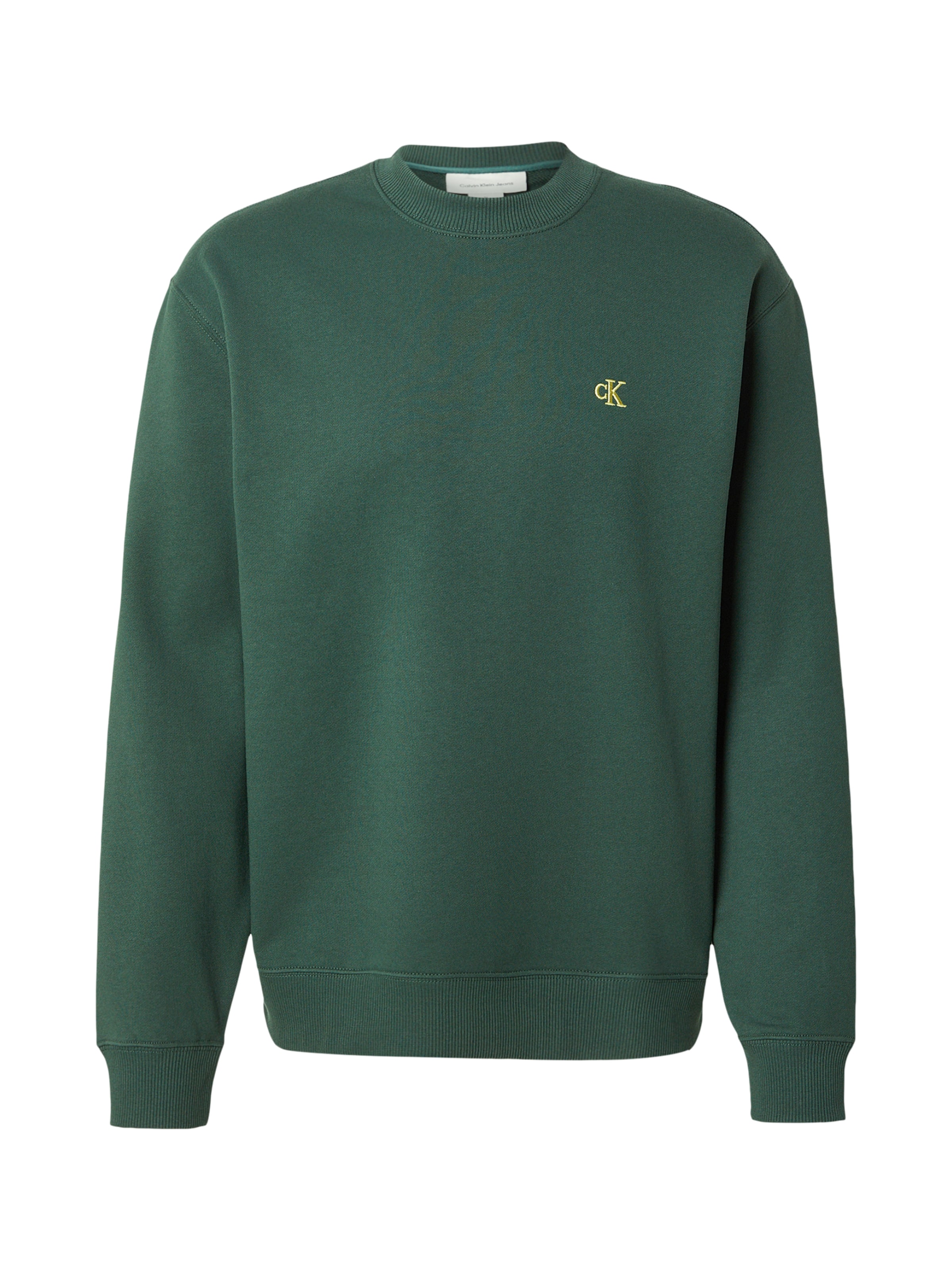 Calvin Klein Jeans Sweatshirt in Groen: voorkant