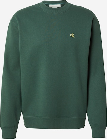 Calvin Klein Jeans Sweatshirt in Groen: voorkant