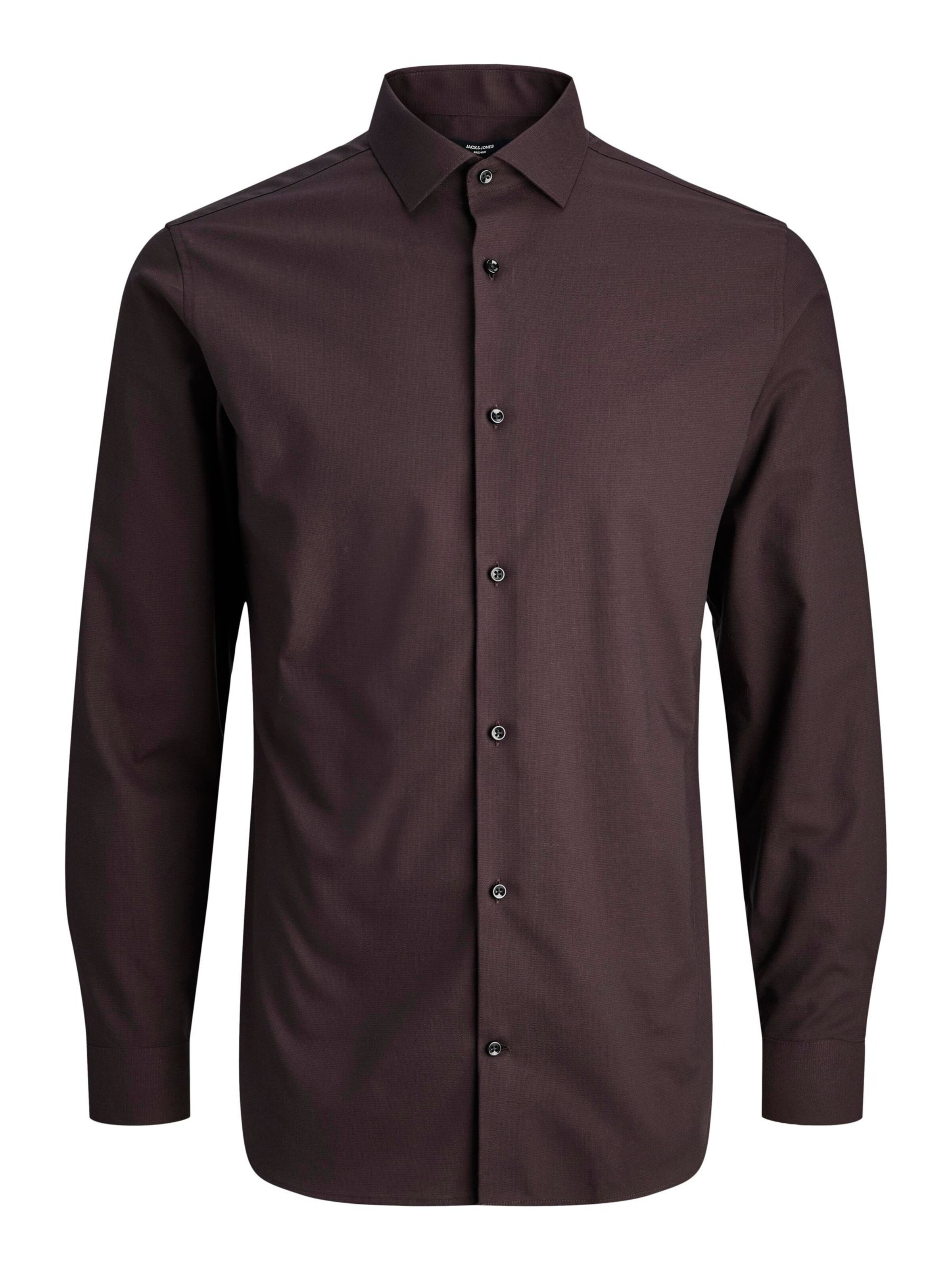 JACK & JONES Button Up Shirt in Aubergine, Item view